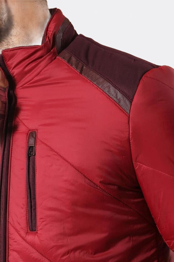 Red Quilted Down Coat - Wessi