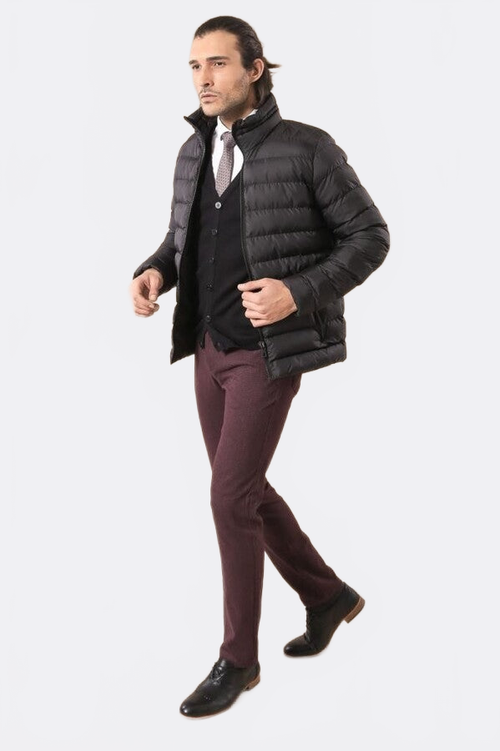 Black Short Men Down Jacket | Wessi