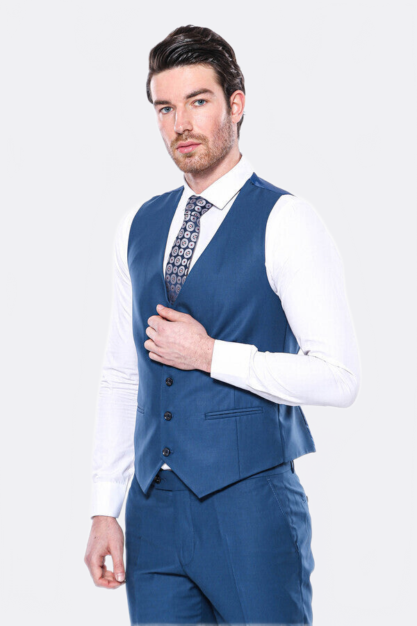 Plain Navy Vest | Wessi