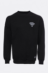 Crew Neck Both Side Printed Black Sweatshirt - Wessi
