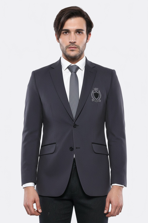 Pocket Flap Rigging Velvet Grey Jacket-Wessi