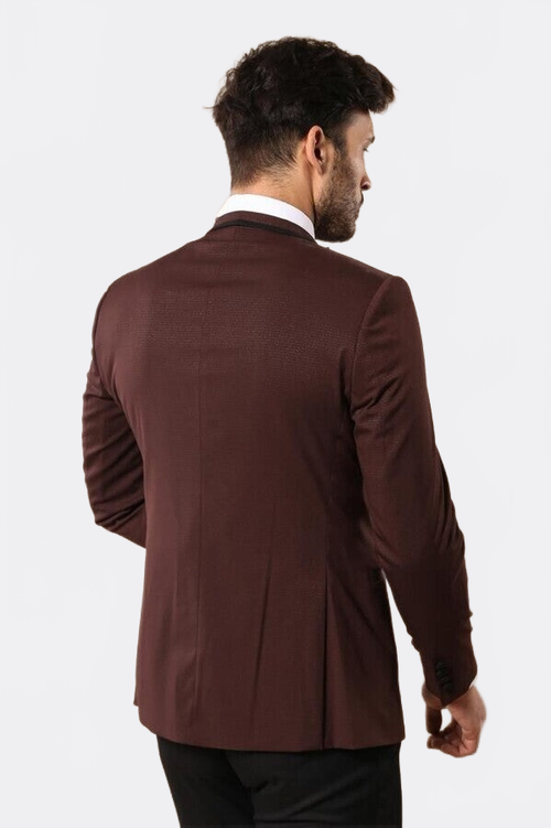 Burgundy Shawl Lapel Tuxedo | Wessi