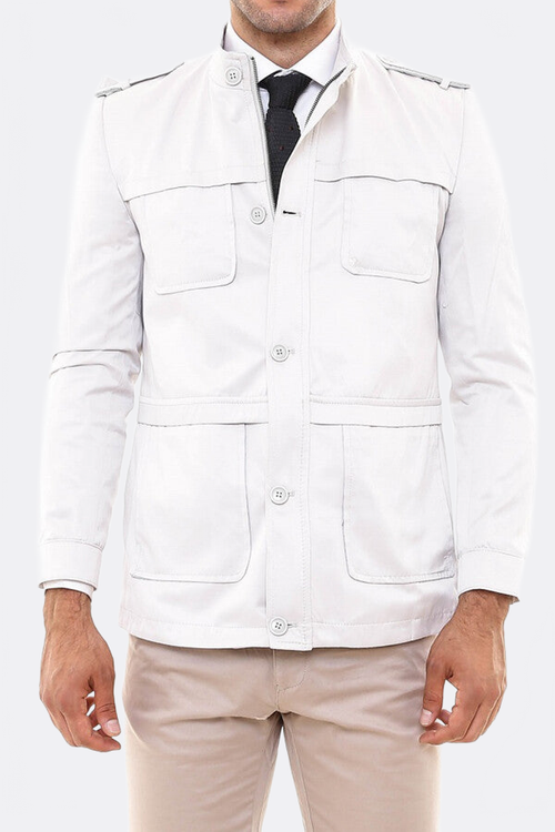 Double Breasted Cream Trench Coat - Wessi