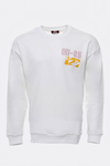 Cream Both Side Printed Circle Neck Men's Sweatshirt - Wessi