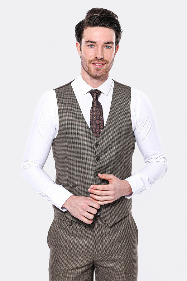 Beige Men's Vest - Wessi
