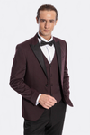 Vested Burgundy Tuxedo | Wessi