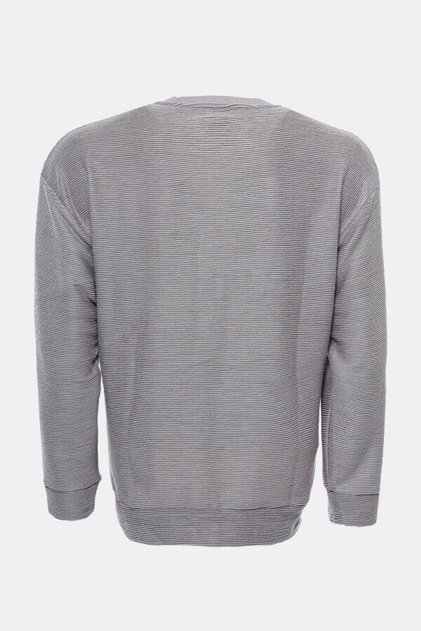 Horizontal Striped Grey Men's Sweatshirt - Wessi