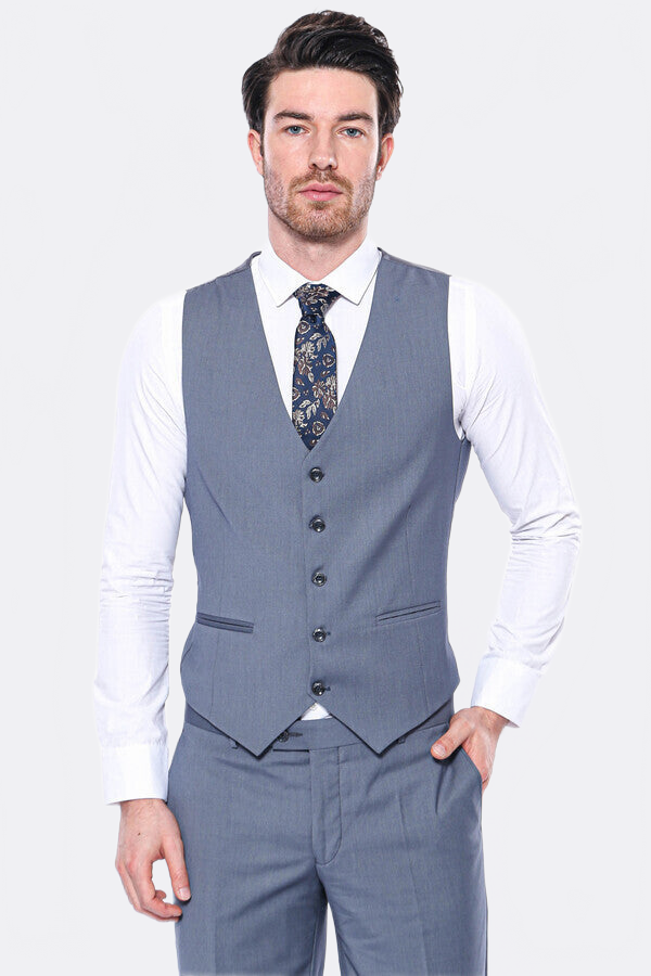 Plain Grey Vest | Wessi