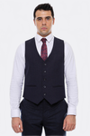 Dot Patterned Navy Blue Vest - Wessi