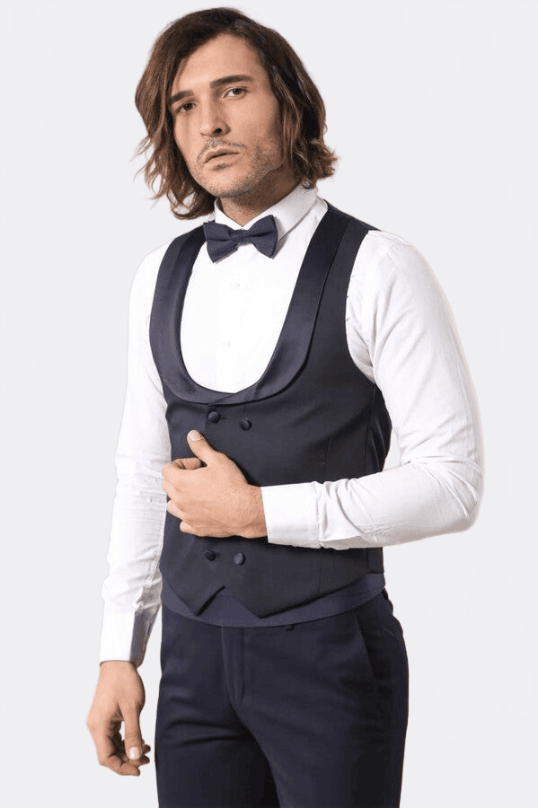Removable Shawl Collar Black Tuxedo | Wessi