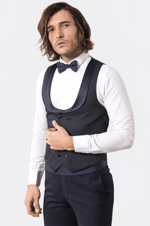 Removable Shawl Collar Black Tuxedo | Wessi