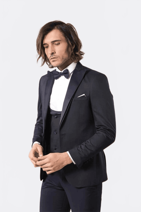 Removable Shawl Collar Black Tuxedo | Wessi