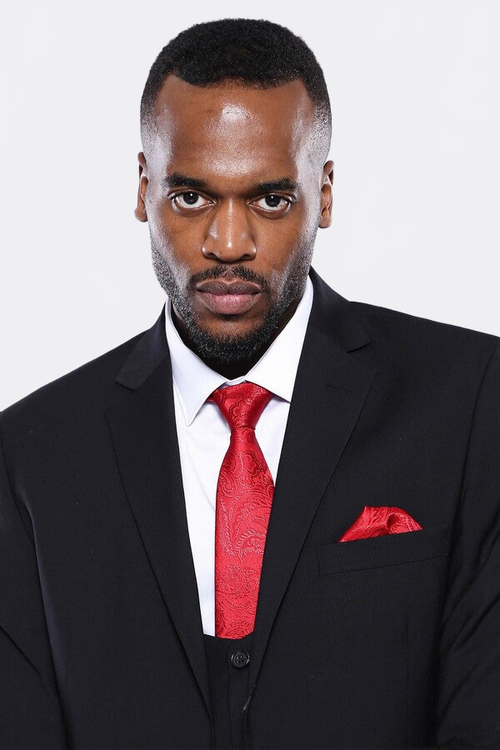 Plain Black 3-Piece Men's Suit - Wessi
