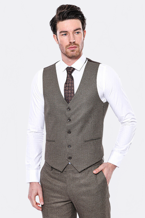 Beige Men's Vest - Wessi