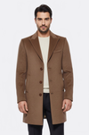 Brown Men Long Coat - Wessi