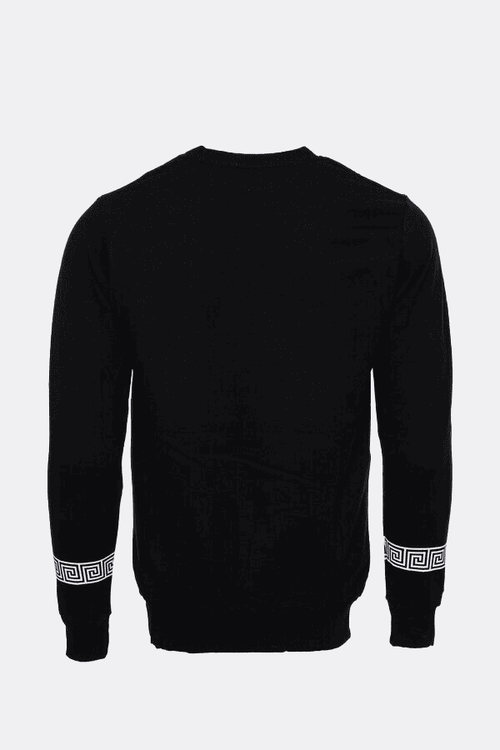 Hooded Silver Grey Tiger Patterned Black Slim Fit Sweatshirt - Wessi