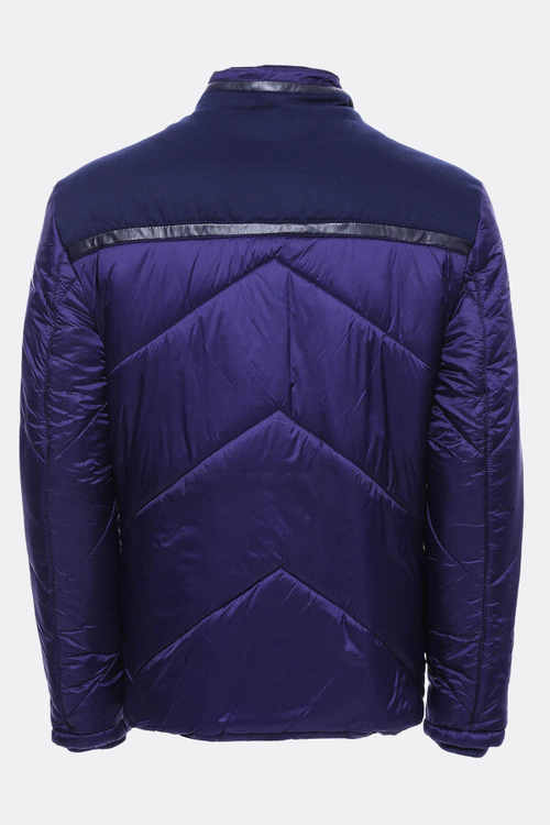 Blue Quilted Down Coat - Wessi