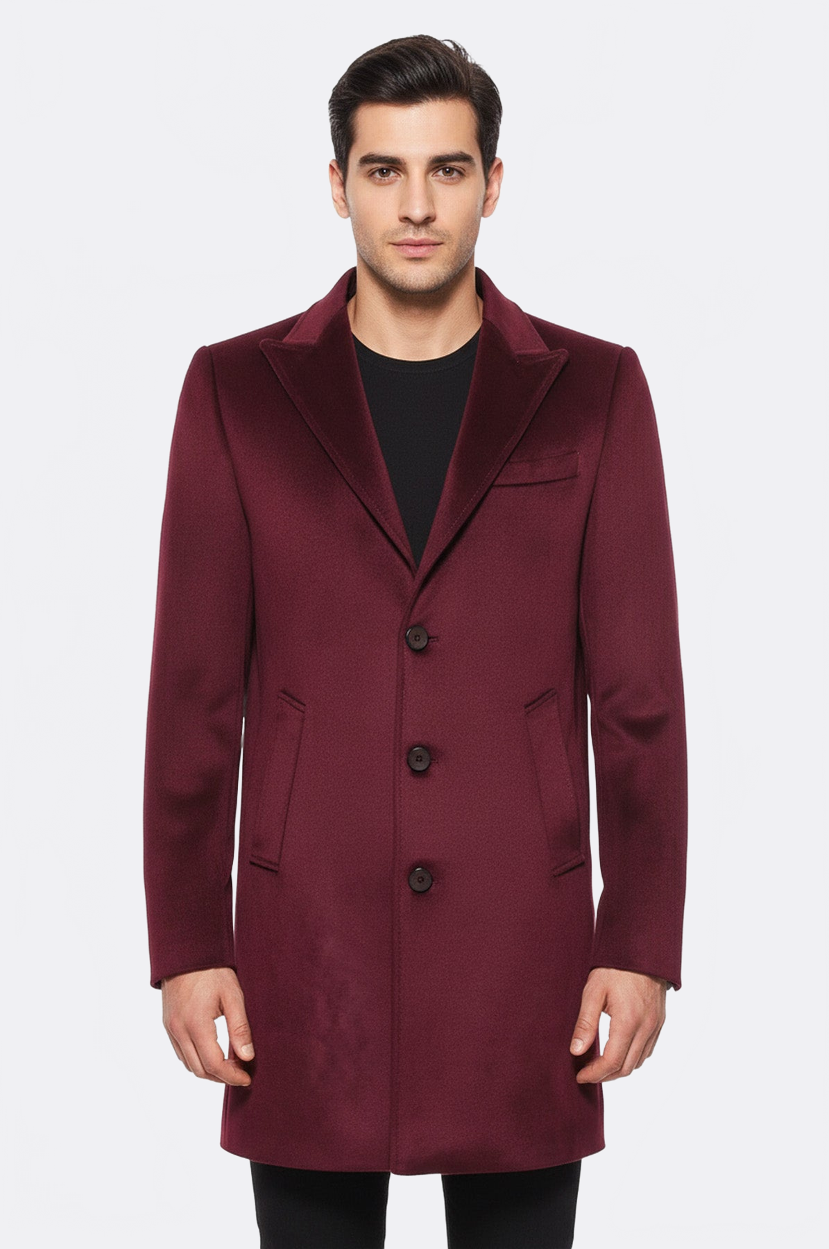 Burgundy Long Coat - Wessi