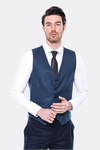 Navy Blue Plain Men's Vest | Wessi