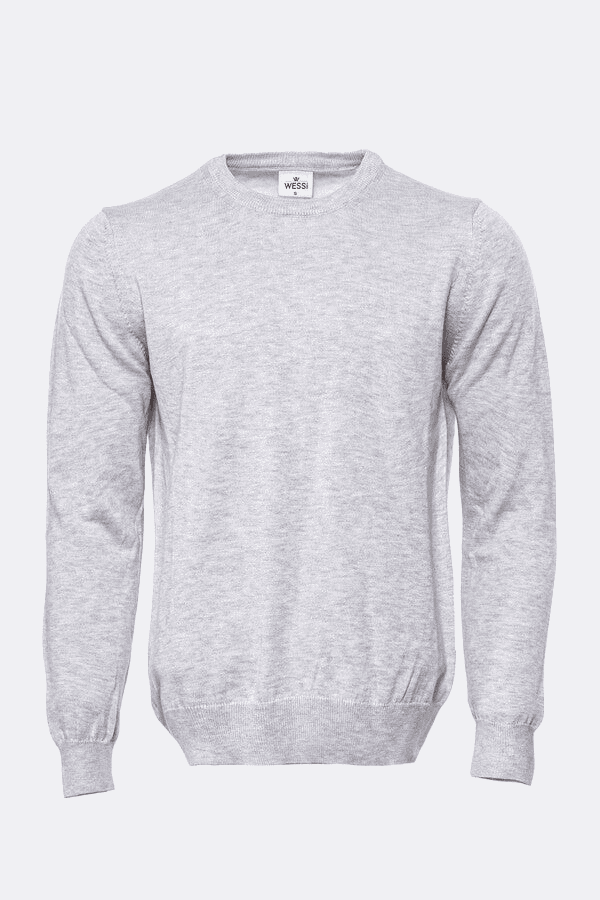 Beige Crew Neck Sweater - Wessi