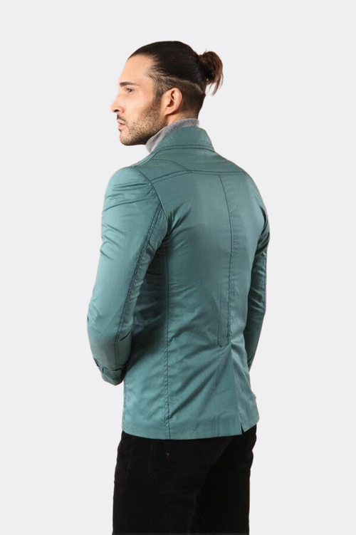Green Cotton Trench Coat - Wessi