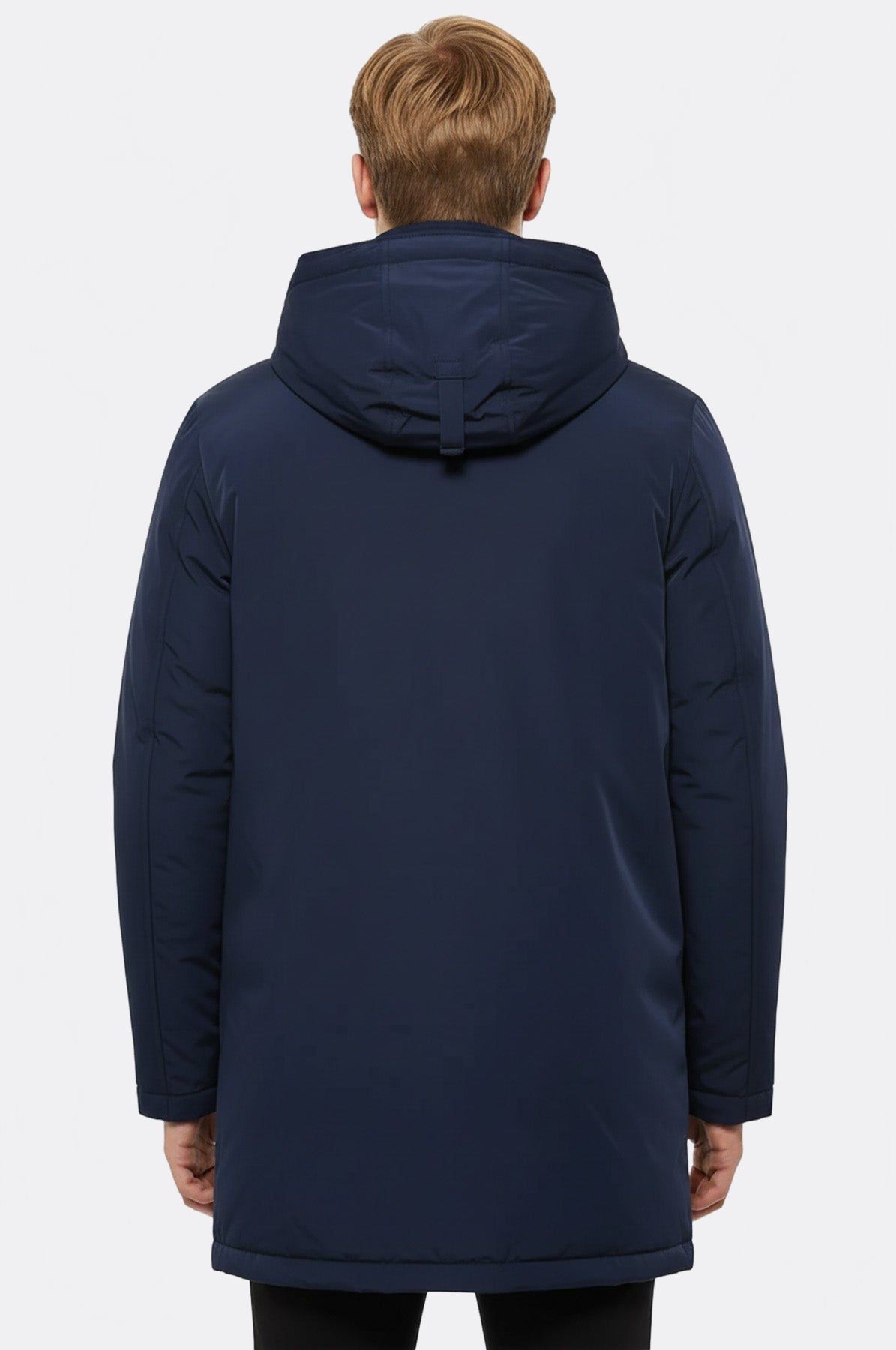 Blue Pocket Hooded Men's Coat - Wessi