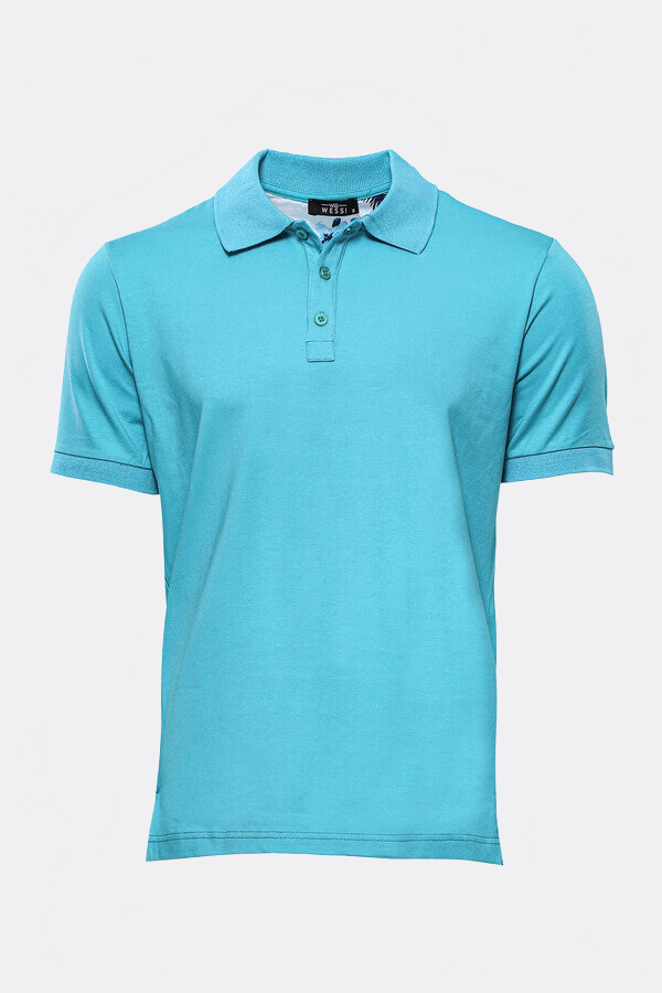 Oxford Polo Collar Blue Men T-shirt - Wessi