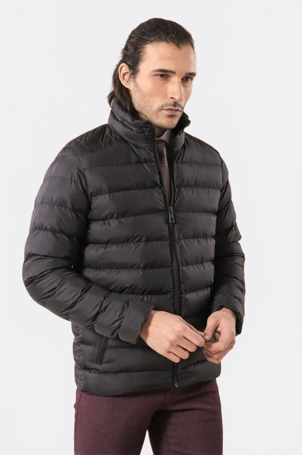 Black Short Men Down Jacket | Wessi