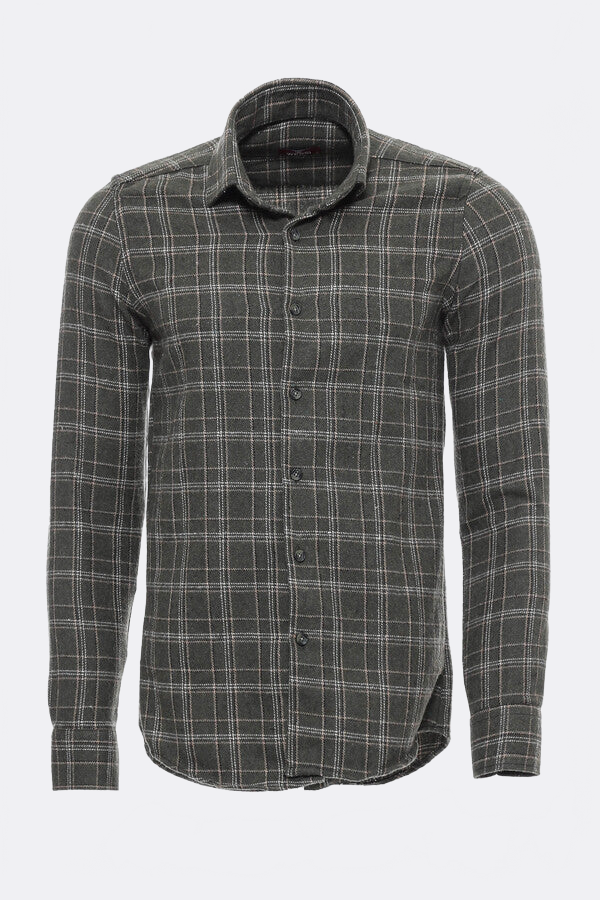 Plaid Green Men Lumberjack Shirt - Wessi