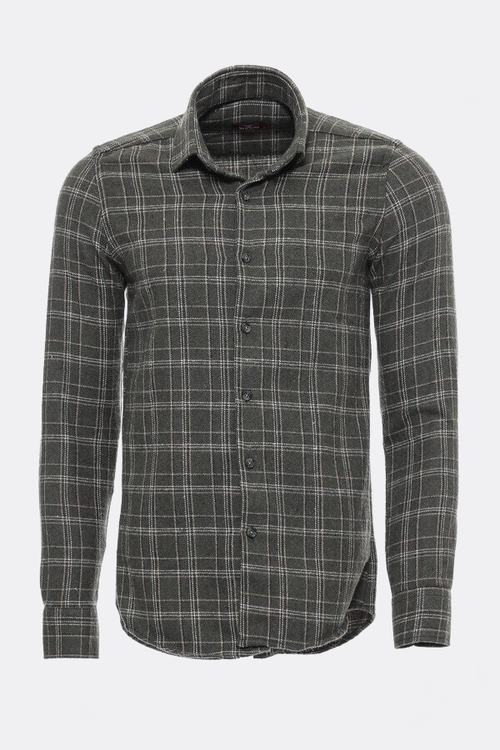 Plaid Green Men Lumberjack Shirt - Wessi