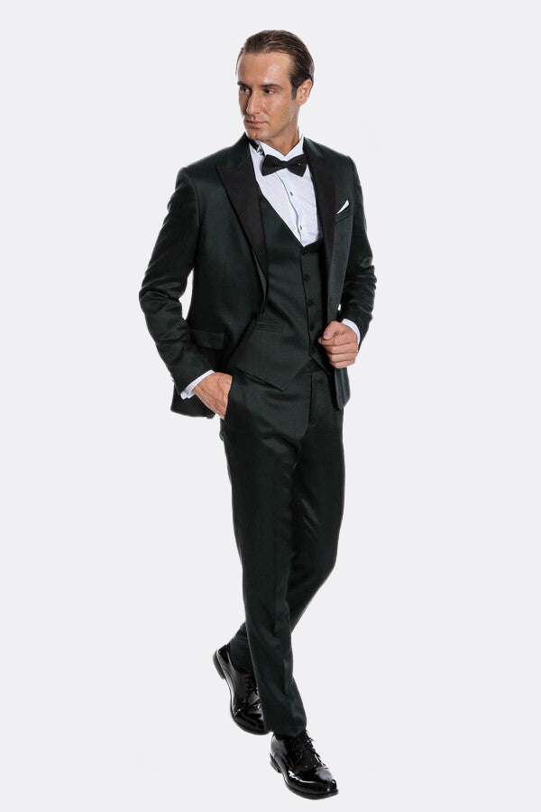 Green Modeled Lapel Tuxedo | Wessi