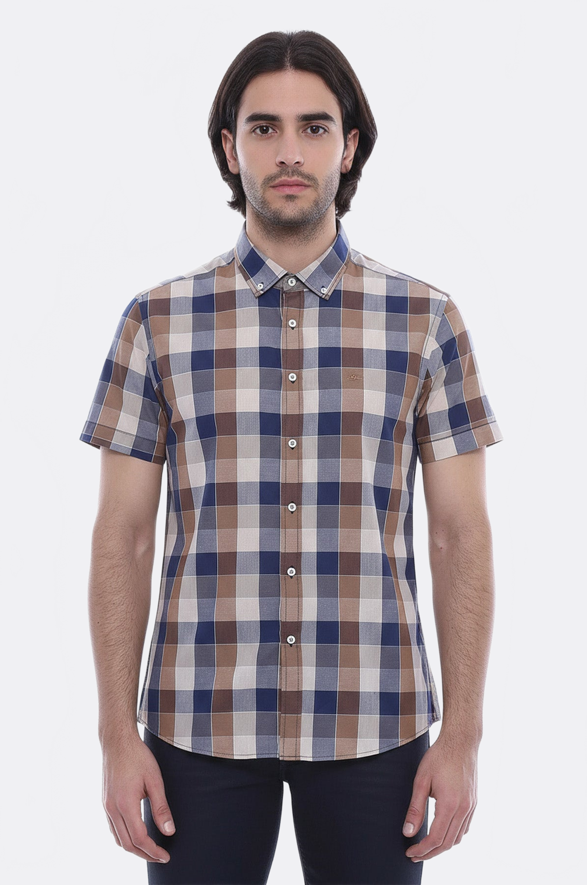 Plaid-Patterned Cotton Shirt - Wessi