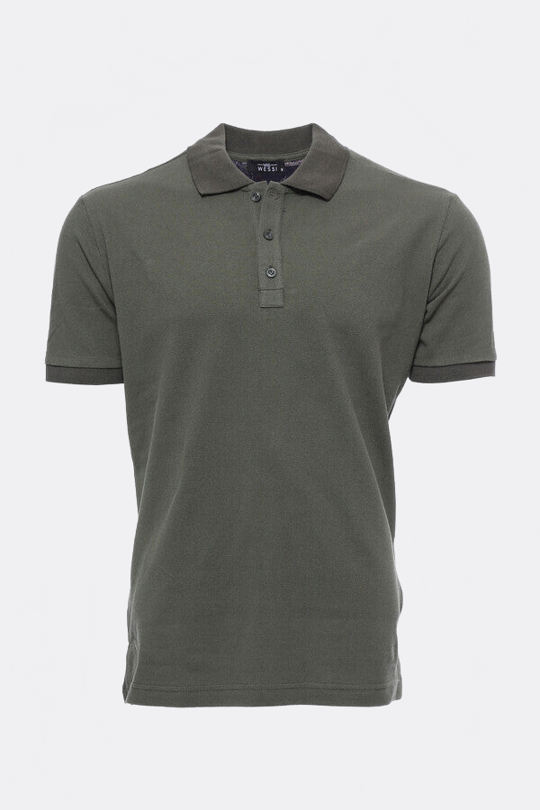 Khaki Polo Collar T-shirt - Wessi