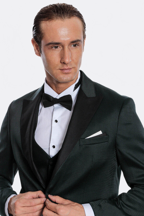 Green Modeled Lapel Tuxedo | Wessi
