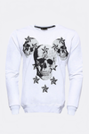 White Skulls Printed Sweatshirt - Wessi
