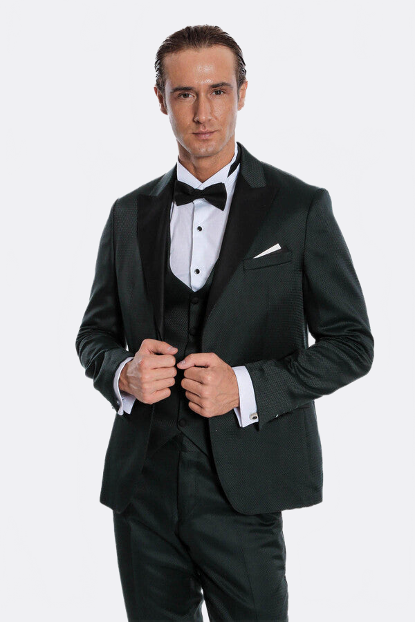 Green Modeled Lapel Tuxedo | Wessi