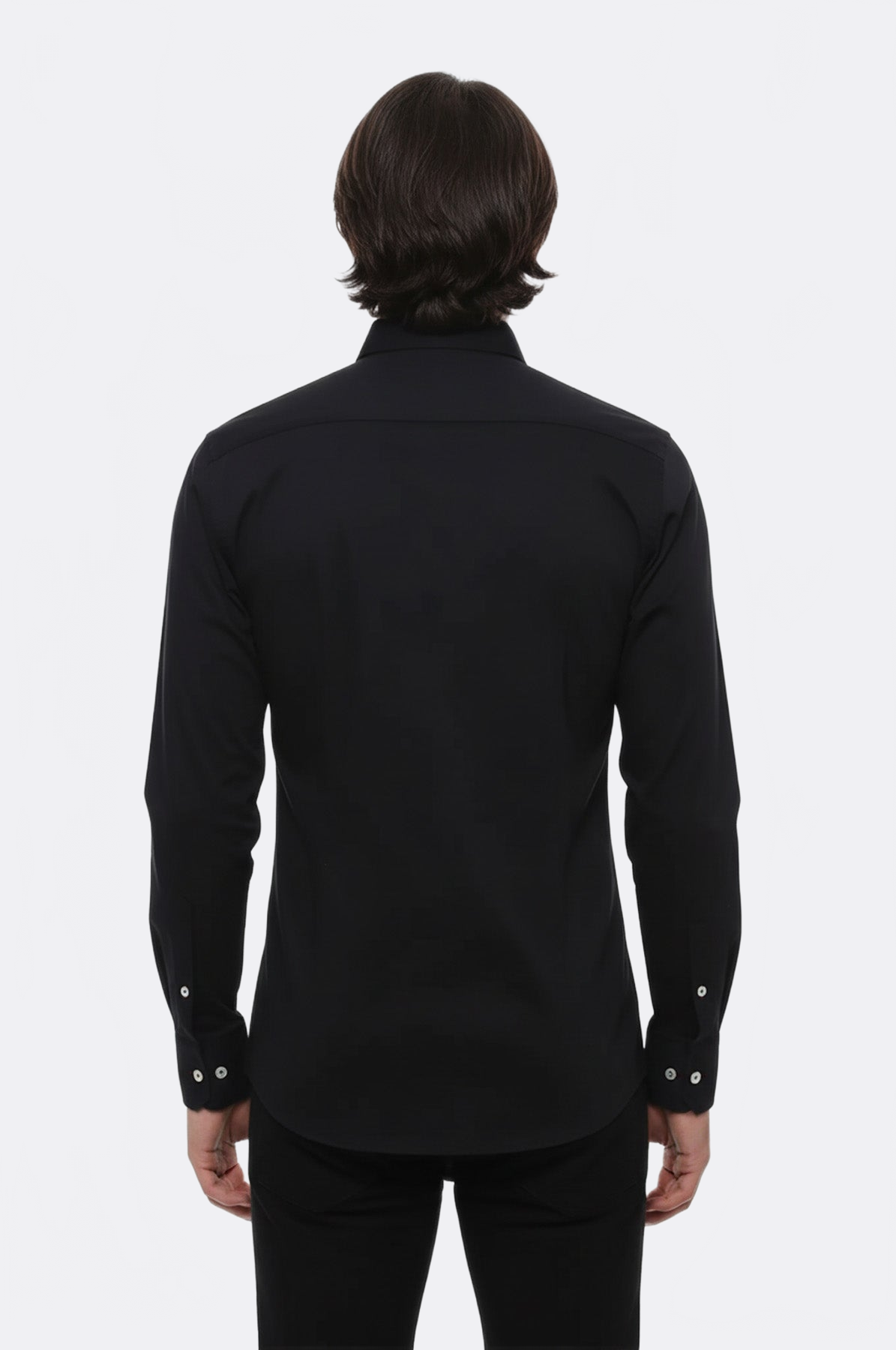 Emblemed Long Sleeve Black Shirt - Wessi