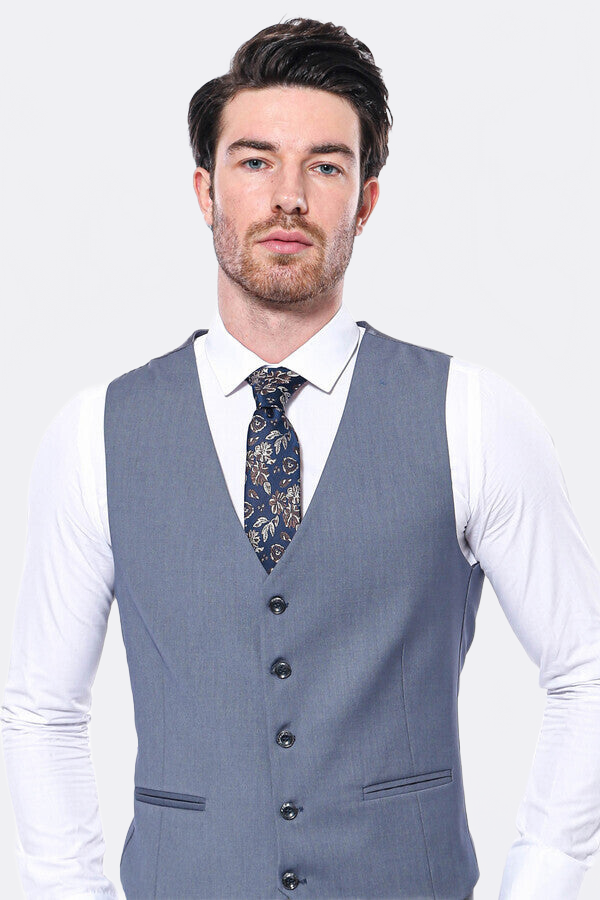 Plain Grey Vest | Wessi