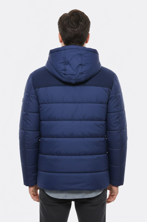 Puffer Navy Blue Men Coat - Wessi