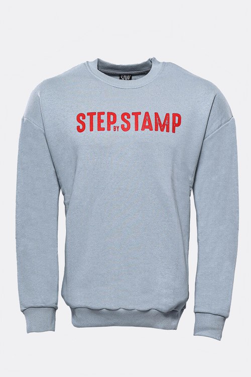 Grey Letter Printed Sweatshirt - Wessi