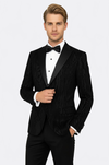 Slim Fit Zebra Patterned Black Prom Blazer - Wessi
