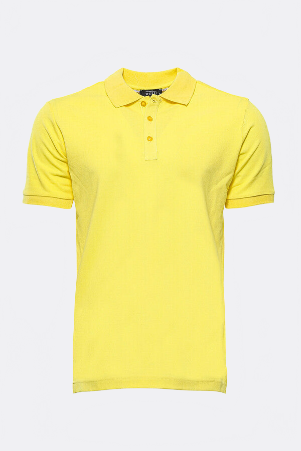 Yellow Oxford Polo Collar T-shirt - Wessi