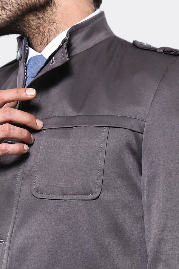 Grey Men's Coat Jacket | Wessi