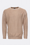 Horizontal Striped Beige Men's Sweatshirt - Wessi