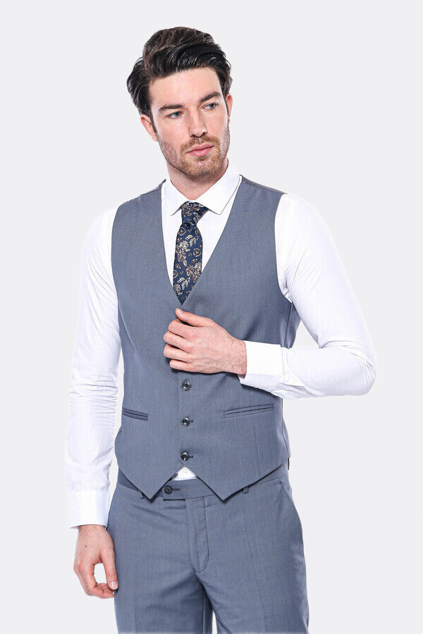 Plain Grey Vest | Wessi