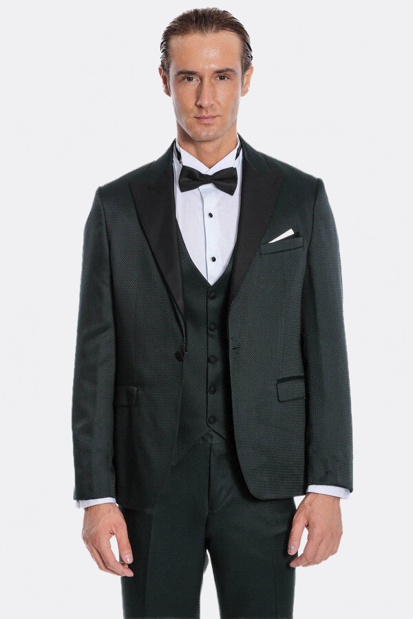Green Modeled Lapel Tuxedo | Wessi