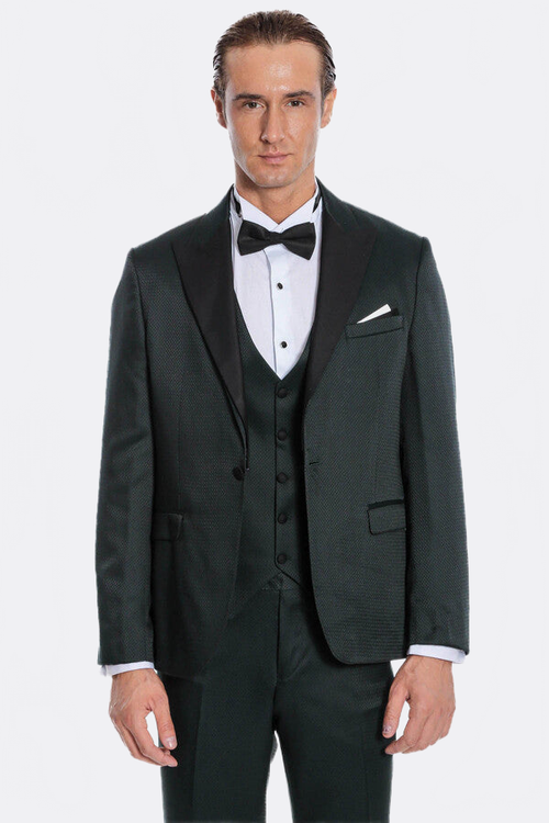 Green Modeled Lapel Tuxedo | Wessi