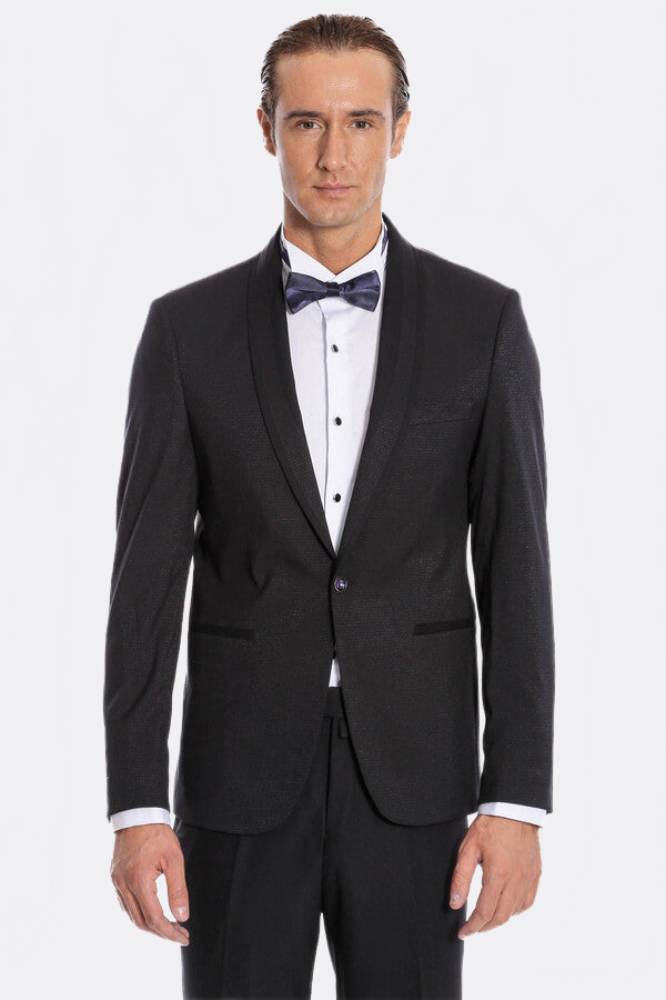 Navy Blue Shawl Lapel Tuxedo | Wessi