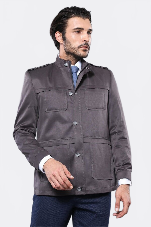 Grey Men's Coat Jacket | Wessi