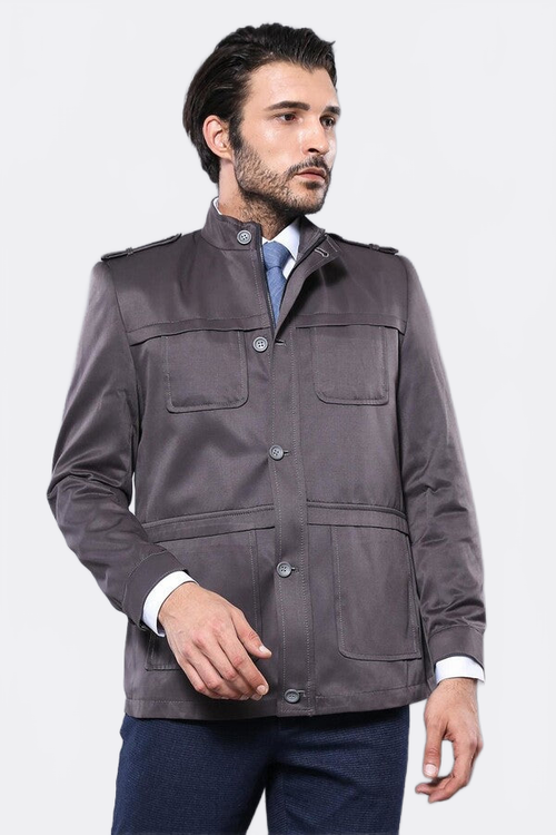 Grey Men's Coat Jacket | Wessi